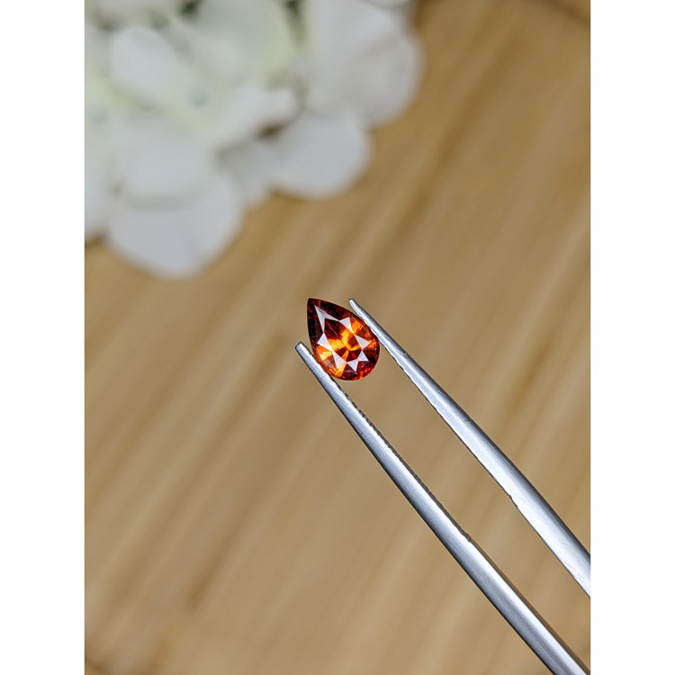 0.89 Ct. Orange Hessonite Garnet from Madagascar