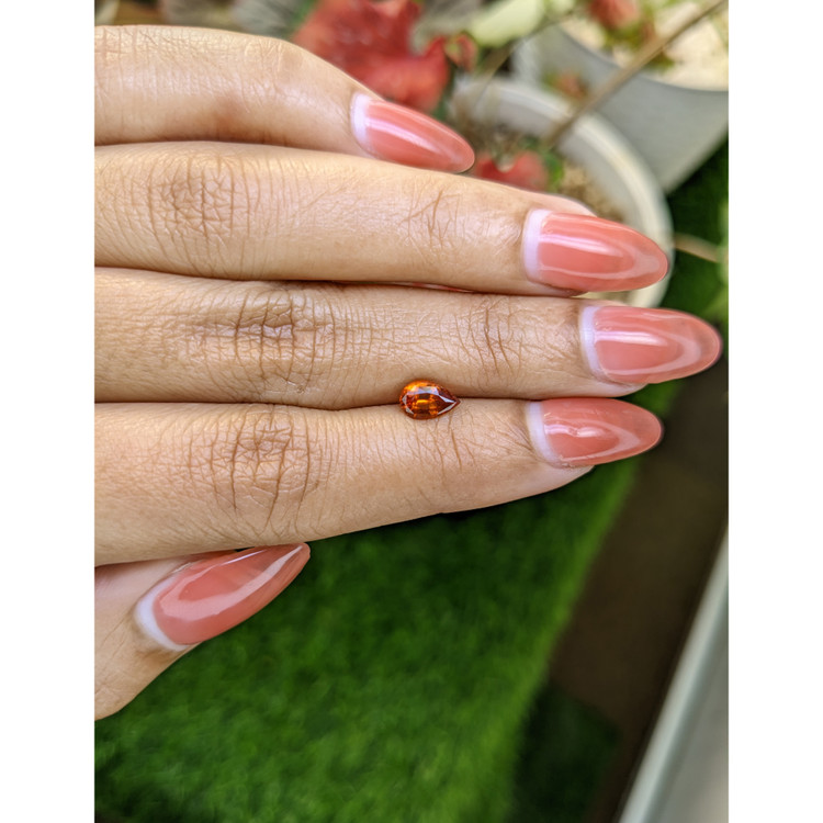 0.89 Ct. Orange Hessonite Garnet from Madagascar