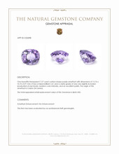 7.27 Ct. Purple Amethyst from Ceylon (Sri Lanka) Appraisal