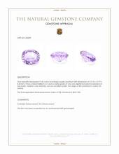 9.45 Ct. Purple Amethyst from Ceylon (Sri Lanka) Appraisal