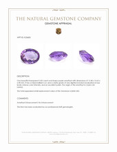 5.83 Ct. Purple Amethyst from Ceylon (Sri Lanka) Appraisal