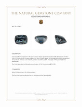 1.49 Ct. Greyish Blue Spinel from Burma (Myanmar) Appraisal