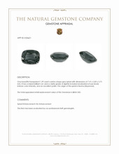 1.39 Ct. Grey Spinel from Burma (Myanmar) Appraisal