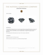 0.97 Ct. Bluish Grey Spinel from Burma (Myanmar) Appraisal