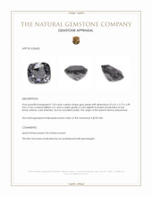 1.20 Ct. Grey Spinel from Burma (Myanmar) Appraisal