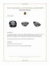 1.35 Ct. Grey Spinel from Burma (Myanmar) Appraisal