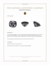 1.20 Ct. Grey Spinel from Burma (Myanmar) Appraisal