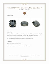 1.25 Ct. Grey Spinel from Burma (Myanmar) Appraisal