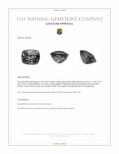 1.28 Ct. Grey Spinel from Burma (Myanmar) Appraisal
