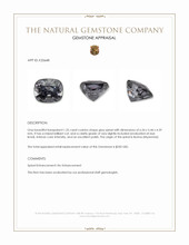 1.25 Ct. Grey Spinel from Burma (Myanmar) Appraisal