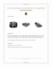 1.27 Ct. Grey Spinel from Burma (Myanmar) Appraisal