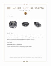 1.31 Ct. Bluish Grey Spinel from Burma (Myanmar) Appraisal