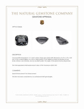 1.31 Ct. Grey Spinel from Burma (Myanmar) Appraisal