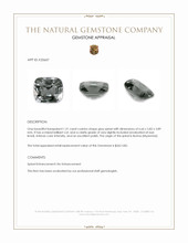 1.31 Ct. Grey Spinel from Burma (Myanmar) Appraisal