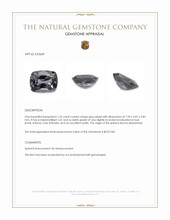 1.35 Ct. Grey Spinel from Burma (Myanmar) Appraisal
