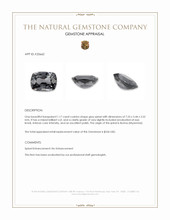 1.17 Ct. Grey Spinel from Burma (Myanmar) Appraisal