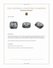 1.15 Ct. Bluish Grey Spinel from Burma (Myanmar) Appraisal