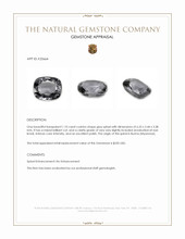1.10 Ct. Grey Spinel from Burma (Myanmar) Appraisal