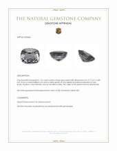 1.25 Ct. Grey Spinel from Burma (Myanmar) Appraisal
