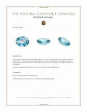 2.10 Ct. Blue Zircon from Cambodia Appraisal