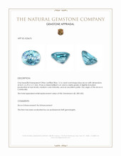 3.16 Ct. Blue Zircon from Cambodia Appraisal