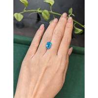 7.12 Ct. Blue Zircon from Cambodia Life Style