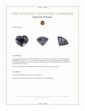 2.03 Ct. Blue Cobalt Spinel from Tanzania Appraisal