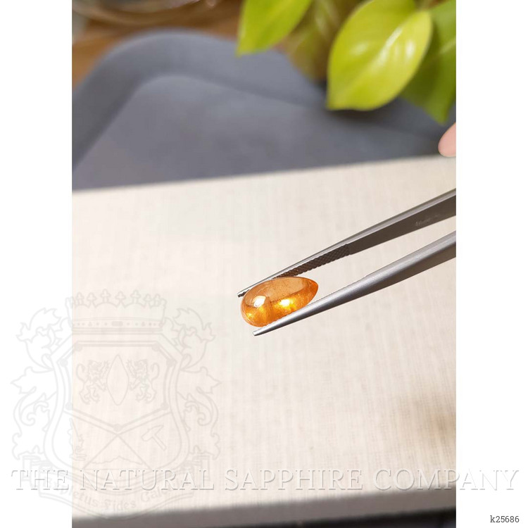 6.43 Ct. Orange Cabochon Spessartite Garnet from Tanzania