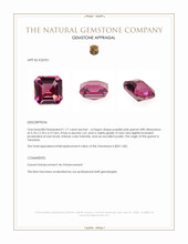 1.17 Ct. Purplish Pink Garnet from Tanzania Appraisal