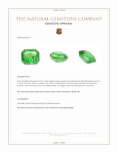 2.57 Ct. Tsavorite Garnet from Tanzania Appraisal