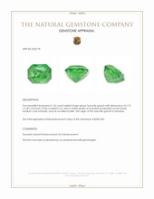 1.42 Ct. Tsavorite Garnet from Tanzania Appraisal