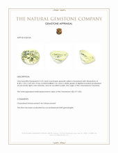 2.53 Ct. Greenish Yellow Chrysoberyl from Tanzania Appraisal