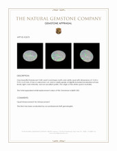 3.00 Ct. Cabochon White Opal from Australia Appraisal