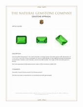 1.05 Ct. Tsavorite Garnet from Kenya Appraisal