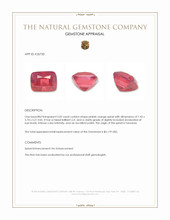 2.02 Ct. Pinkish Orange Spinel from Tanzania Appraisal