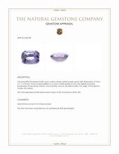 0.88 Ct. Pinkish Purple Spinel from Ceylon (Sri Lanka) Appraisal