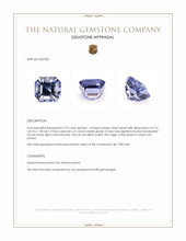 4.79 Ct. Violet Spinel from Ceylon (Sri Lanka) Appraisal