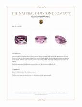 0.61 Ct. Purplish Pink Spinel from Ceylon (Sri Lanka) Appraisal