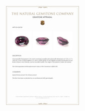 1.04 Ct. Purplish Pink Spinel from Ceylon (Sri Lanka) Appraisal