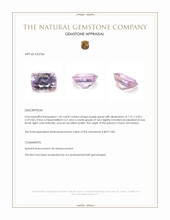 1.45 Ct. Purple Spinel from Ceylon (Sri Lanka) Appraisal
