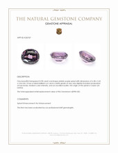 0.98 Ct. Pinkish Purple Spinel from Ceylon (Sri Lanka) Appraisal