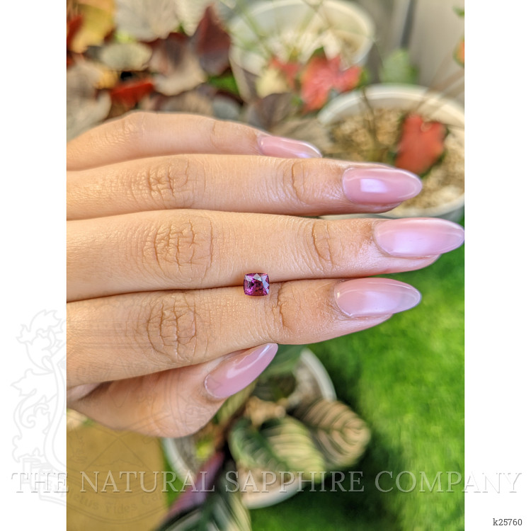 0.88 Ct. Pinkish Purple Rhodolite Garnet from Ceylon (Sri Lanka)