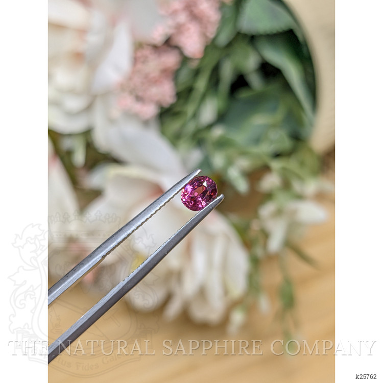 0.71 Ct. Purplish Pink Rhodolite Garnet from Ceylon (Sri Lanka)