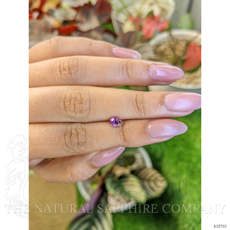 0.61 Ct. Pinkish Purple Rhodolite Garnet from Ceylon (Sri Lanka)