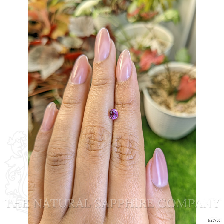 0.61 Ct. Pinkish Purple Rhodolite Garnet from Ceylon (Sri Lanka)