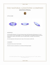 1.98 Ct. Violet Tanzanite from Tanzania Appraisal