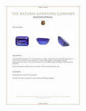7.91 Ct. Violetish Blue Tanzanite from Tanzania Appraisal