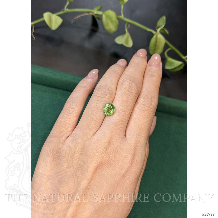 3.10 Ct. Green Zircon from Ceylon (Sri Lanka)