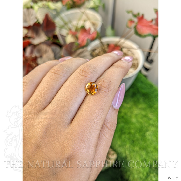 1.73 Ct. Yellowish Orange Citrine from Ceylon (Sri Lanka)