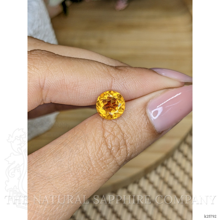 1.73 Ct. Yellowish Orange Citrine from Ceylon (Sri Lanka)
